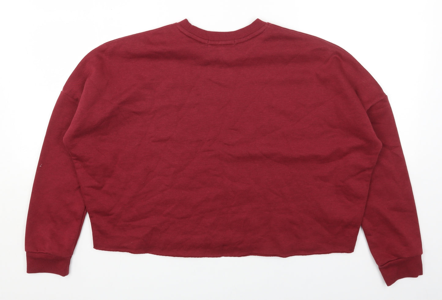 Primark Womens Red Cotton Pullover Sweatshirt Size 2XS Pullover