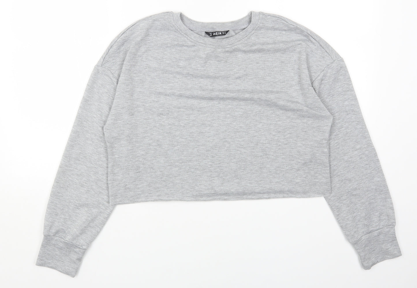 SheIn Womens Grey Cotton Pullover Sweatshirt Size XS Pullover