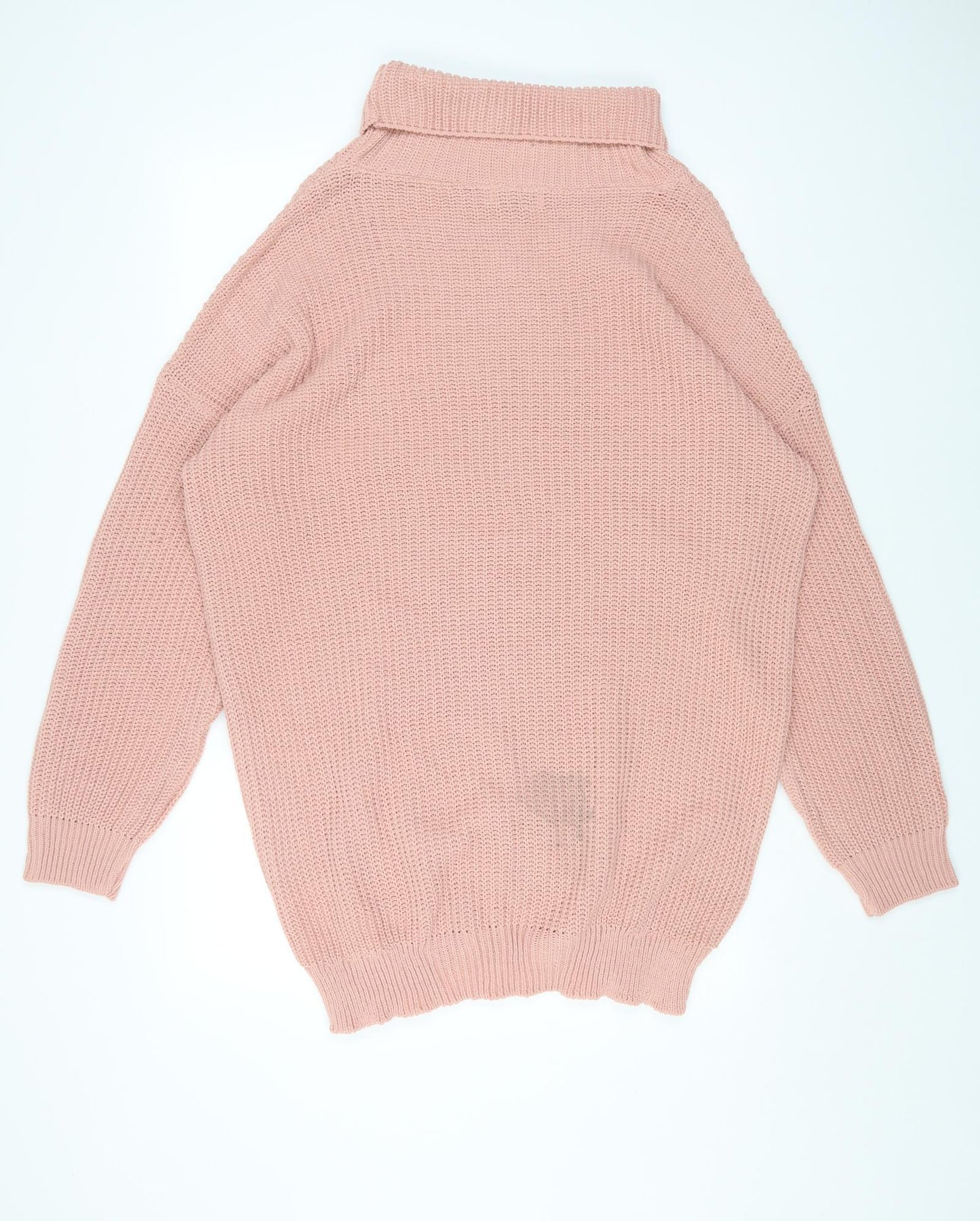 In the Style Womens Pink Roll Neck Acrylic Pullover Jumper Size 14