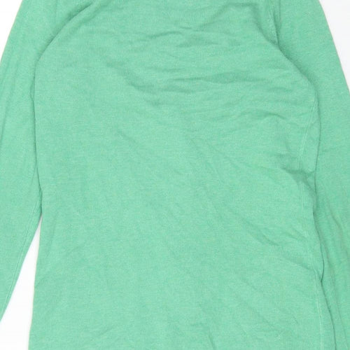 John Lewis Womens Green V-Neck Viscose Cardigan Jumper Size 10