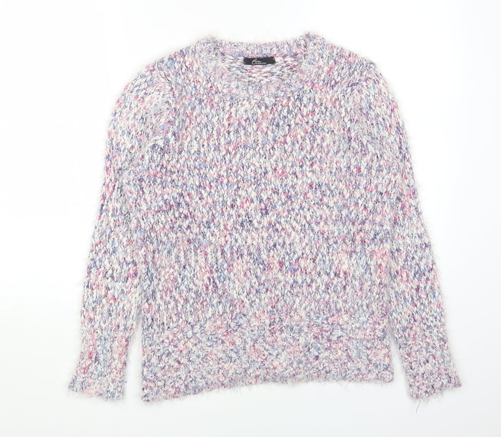 BM Womens Multicoloured Round Neck Polyester Pullover Jumper Size S