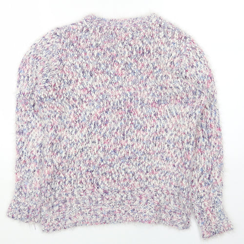 BM Womens Multicoloured Round Neck Polyester Pullover Jumper Size S