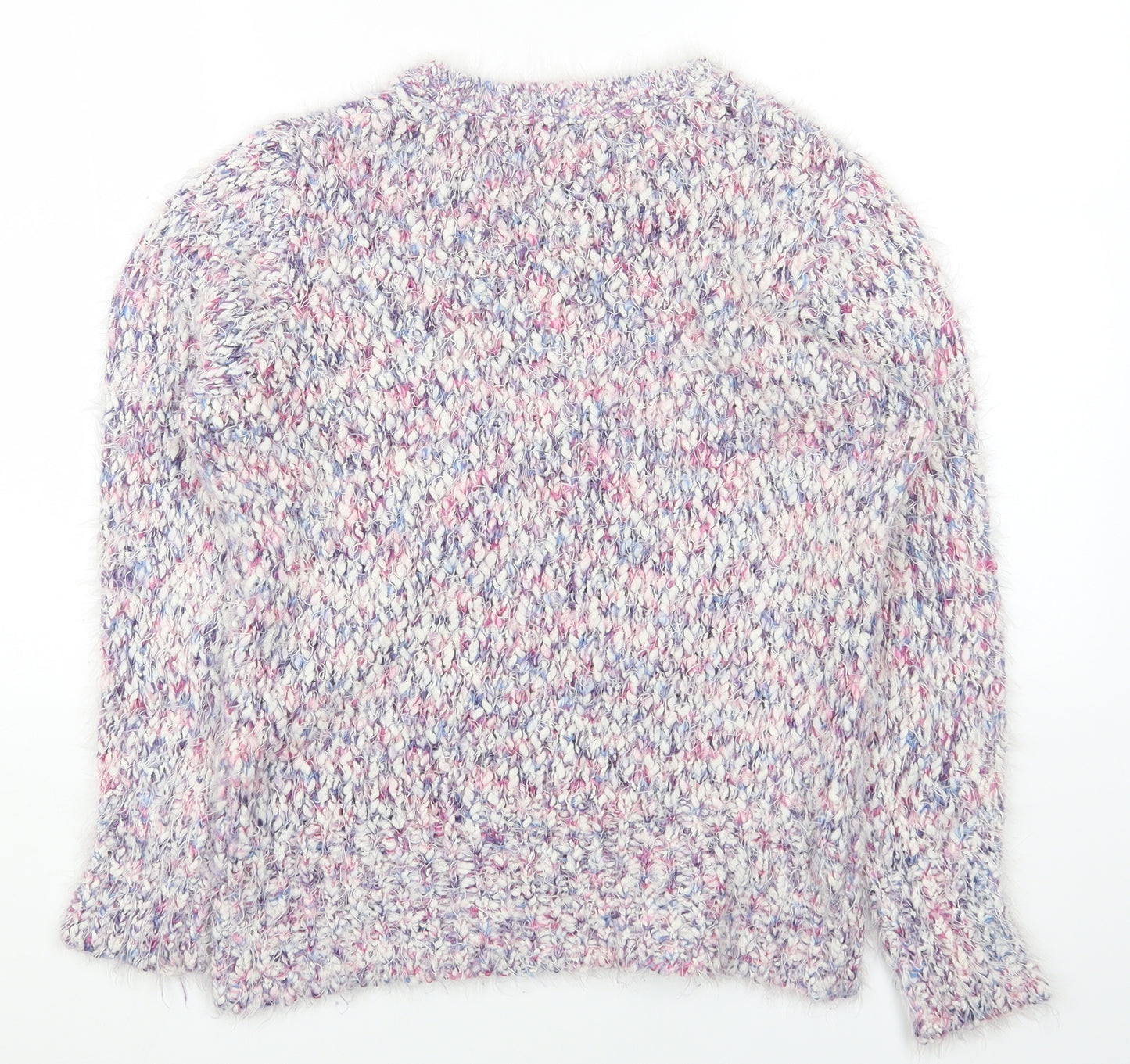 BM Womens Multicoloured Round Neck Polyester Pullover Jumper Size S