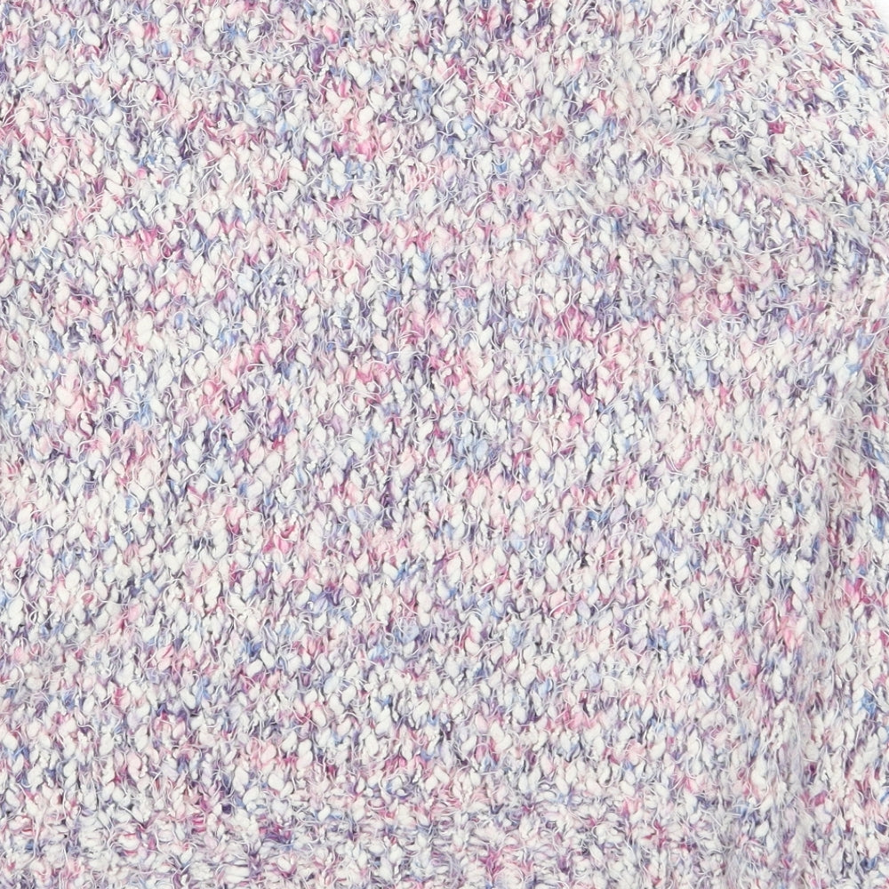 BM Womens Multicoloured Round Neck Polyester Pullover Jumper Size S