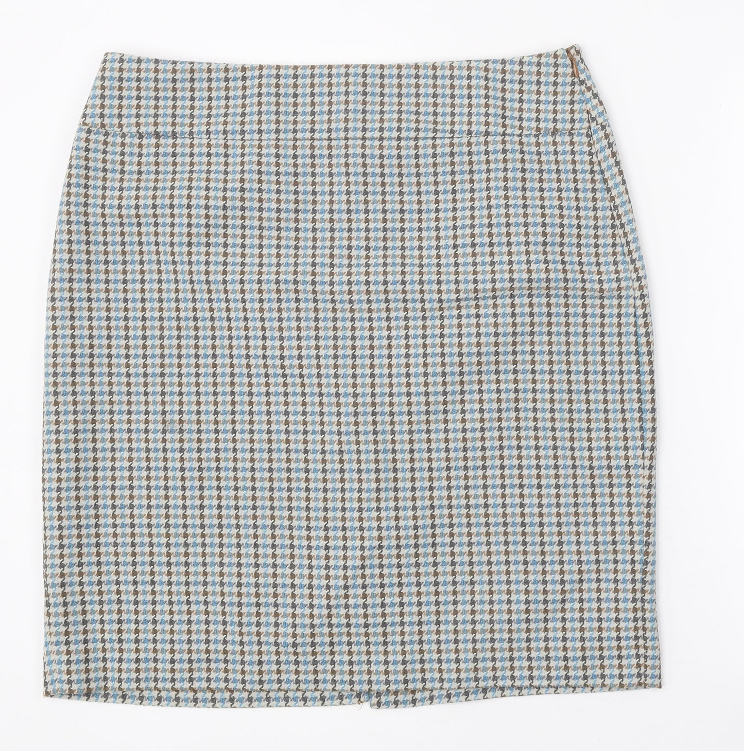 The Limited Womens Beige Plaid Polyester Straight & Pencil Skirt Size 12 Zip