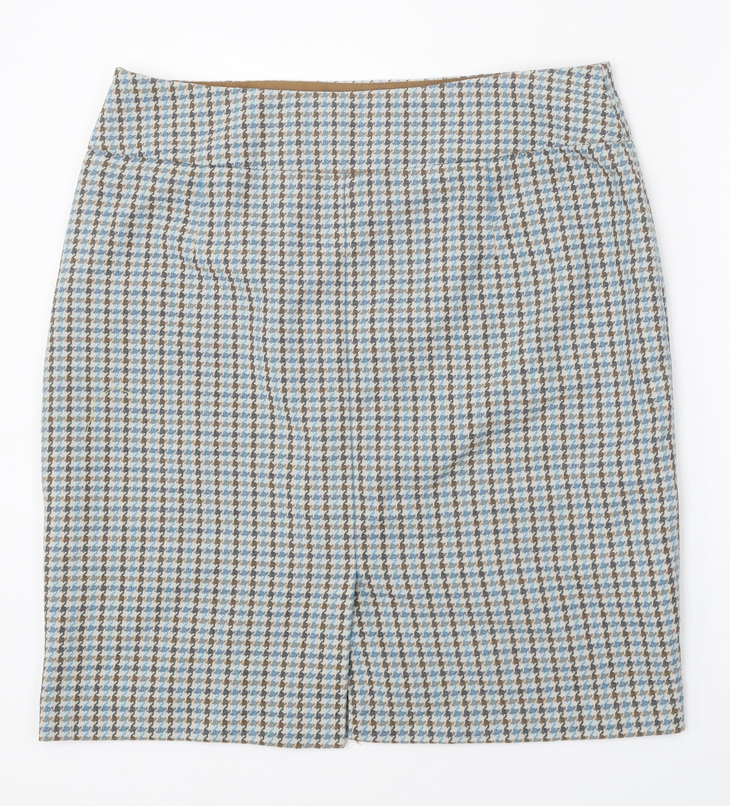 The Limited Womens Beige Plaid Polyester Straight & Pencil Skirt Size 12 Zip