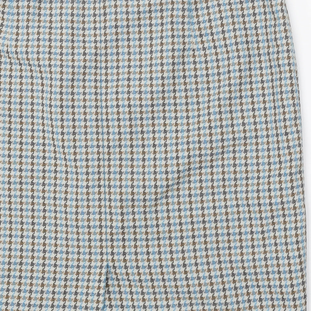 The Limited Womens Beige Plaid Polyester Straight & Pencil Skirt Size 12 Zip