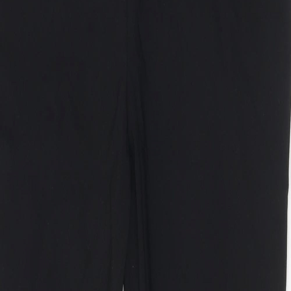 New Look Womens Black Viscose Trousers Size 10 Regular Zip