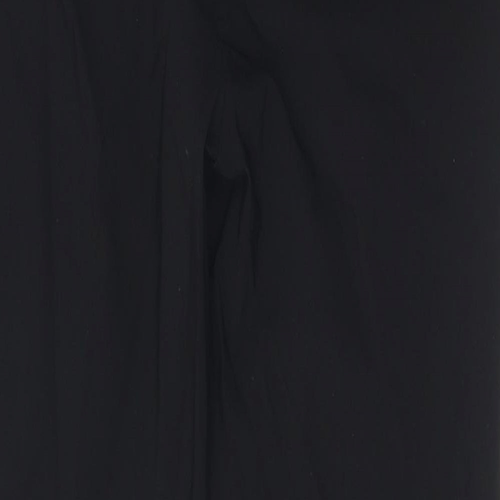 New Look Womens Black Viscose Trousers Size 10 Regular Zip