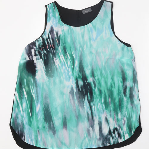 Yessica Womens Green Polyester Basic Tank Size 16 Scoop Neck