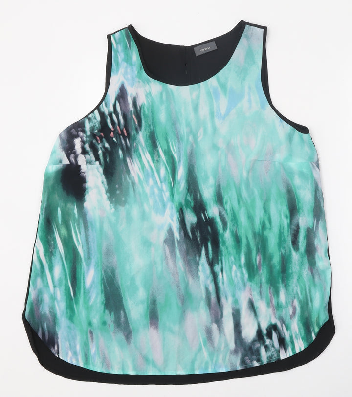 Yessica Womens Green Polyester Basic Tank Size 16 Scoop Neck