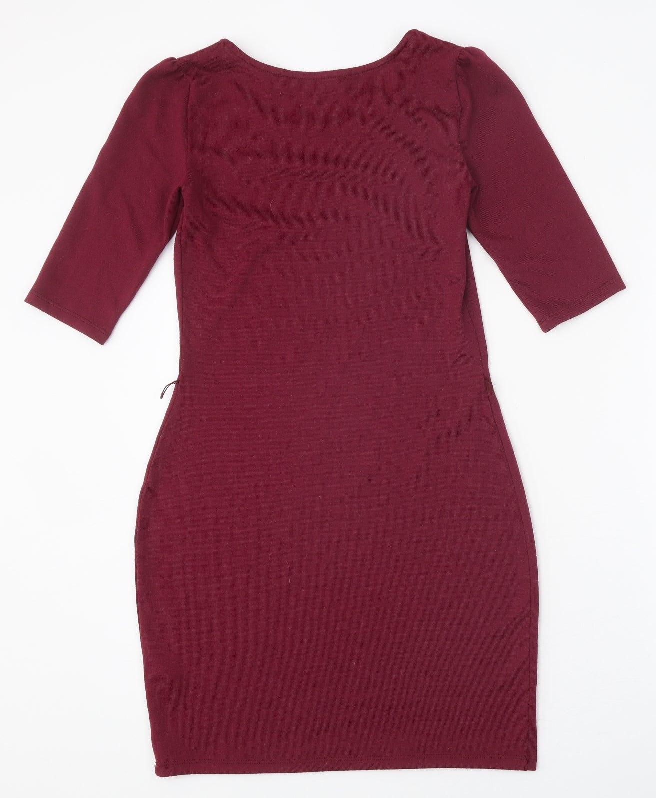 Billie & Blossom Womens Red Polyester Bodycon Size 6 Round Neck Pullover