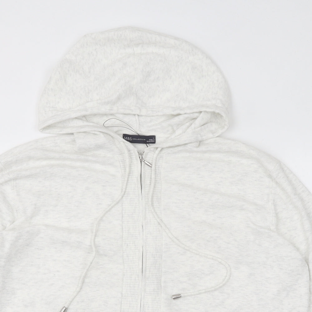 Marks and Spencer Womens Grey Jacket Size L Zip