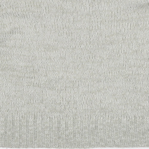 New Look Womens Grey Round Neck Acrylic Pullover Jumper Size S