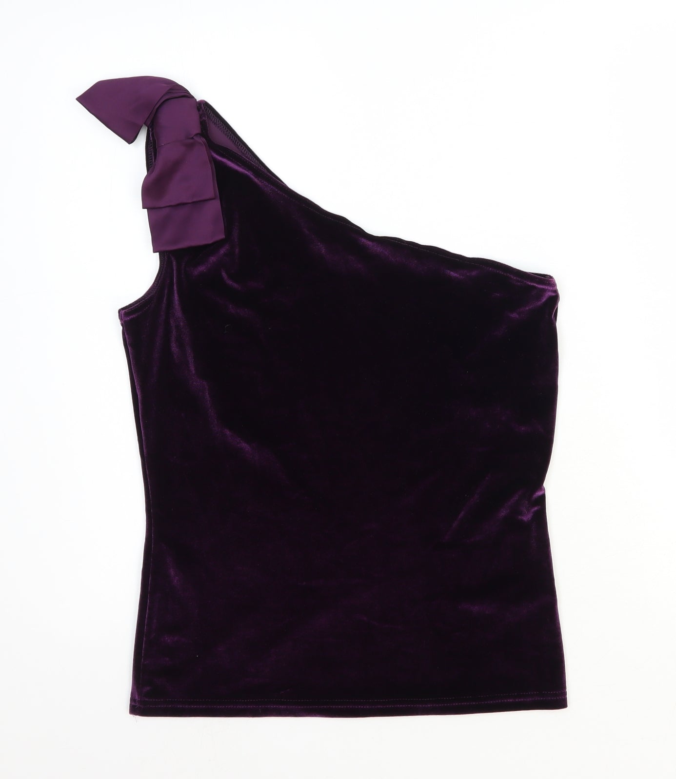 Fashion Union Womens Purple Polyester Basic Tank Size 10 Off the Shoulder