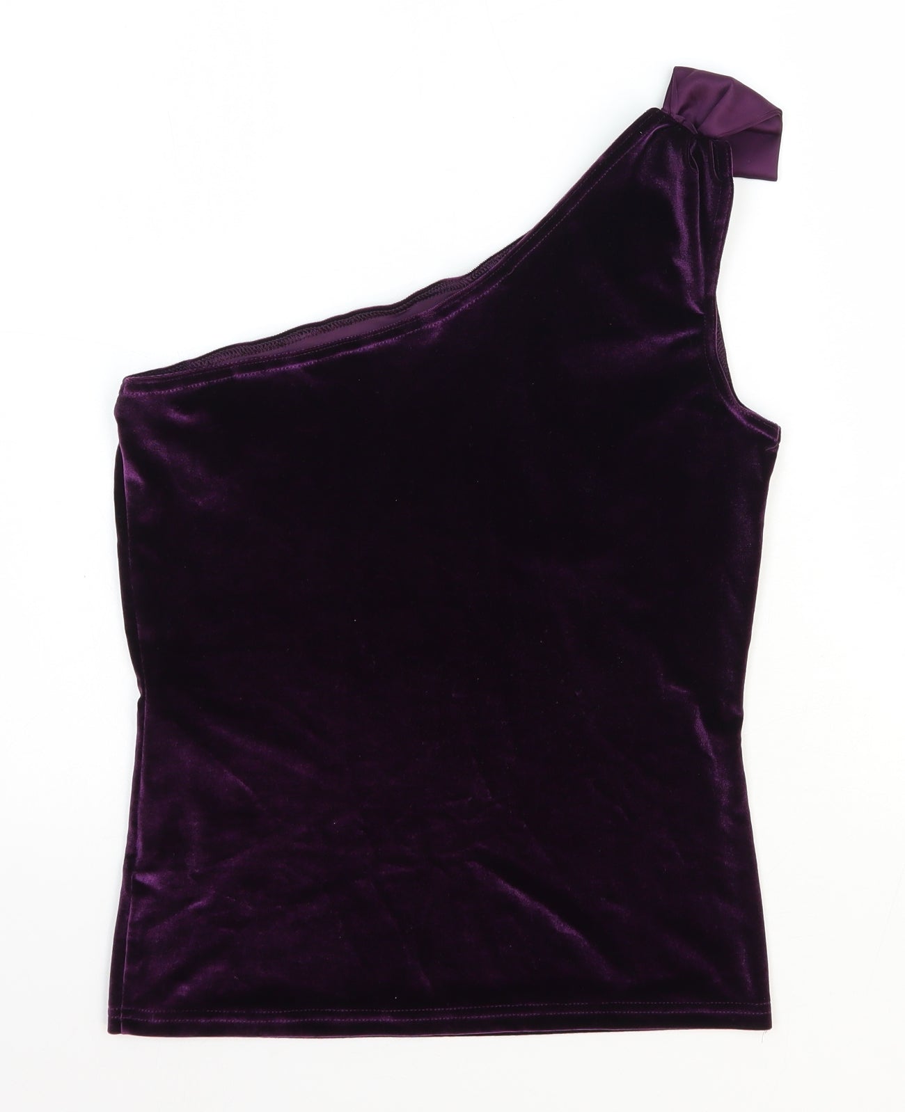 Fashion Union Womens Purple Polyester Basic Tank Size 10 Off the Shoulder