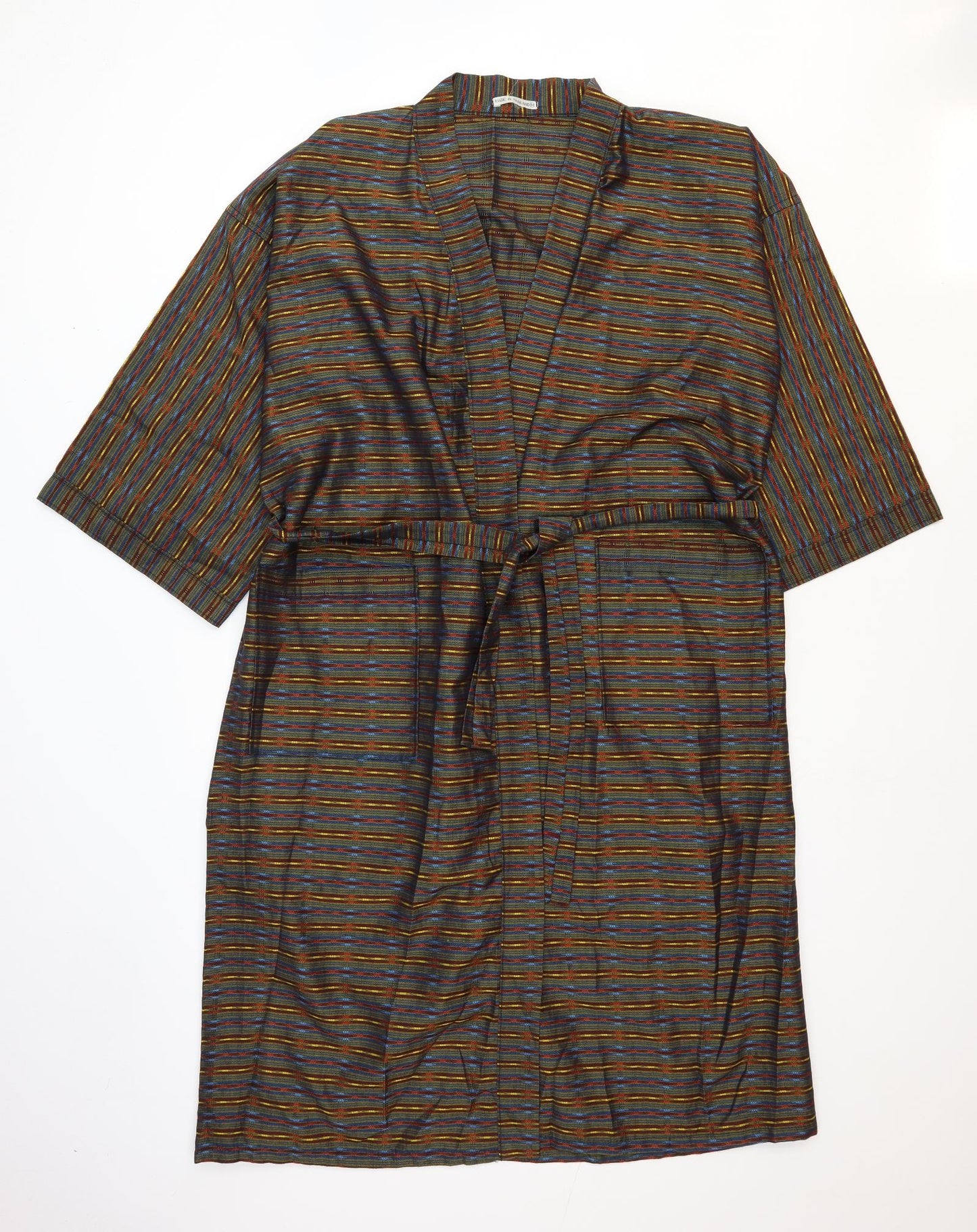 Preworn Mens Multicoloured Geometric Polyester Gown Size M Tie