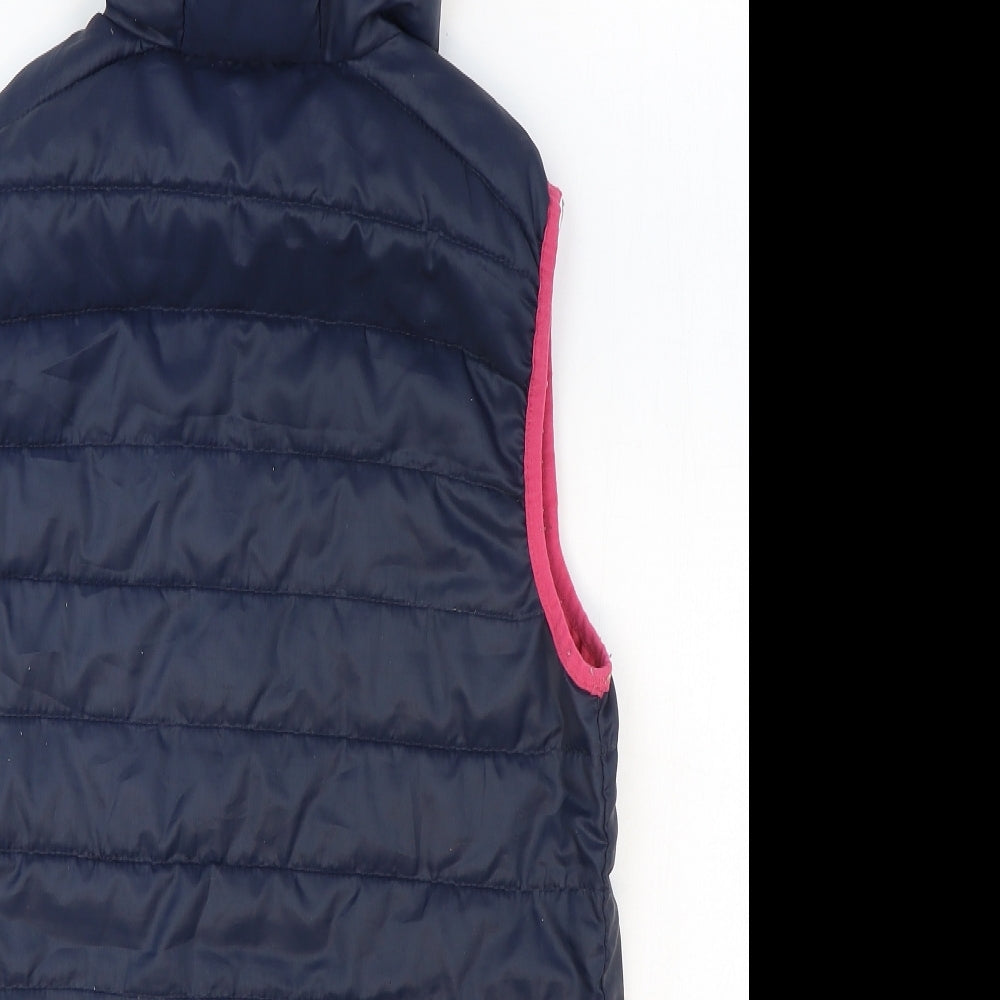 Freedom Trail Girls Blue Gilet Waistcoat Size 9-10 Years Zip
