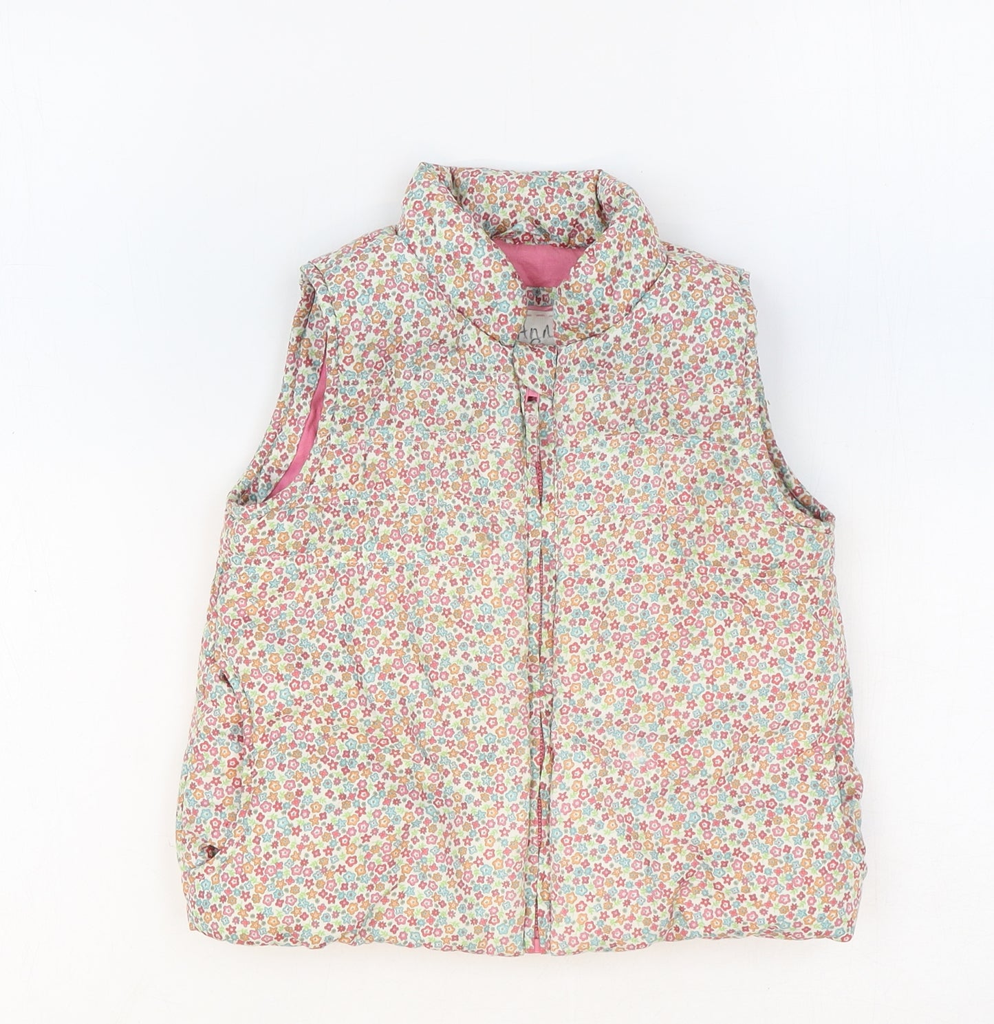 Mothercare Girls Multicoloured Floral Gilet Waistcoat Size 2-3 Years Zip