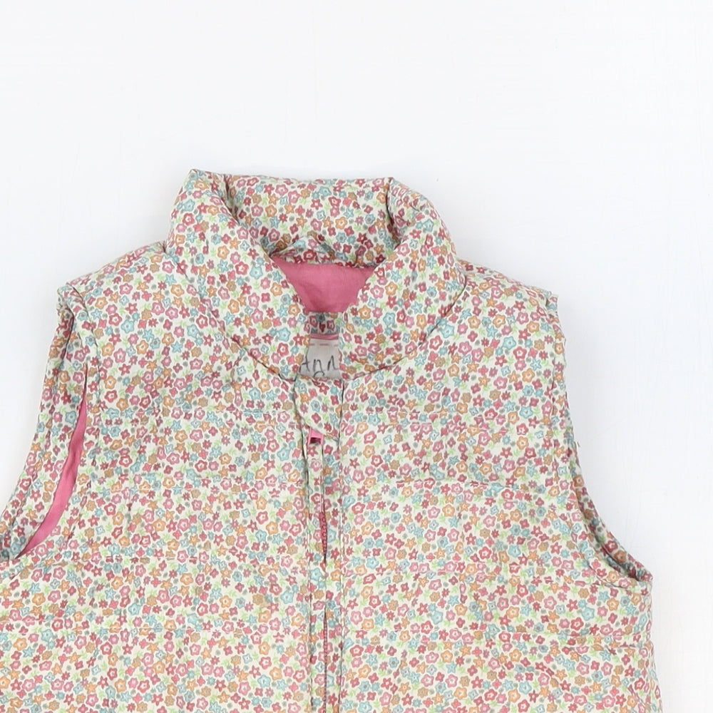 Mothercare Girls Multicoloured Floral Gilet Waistcoat Size 2-3 Years Zip