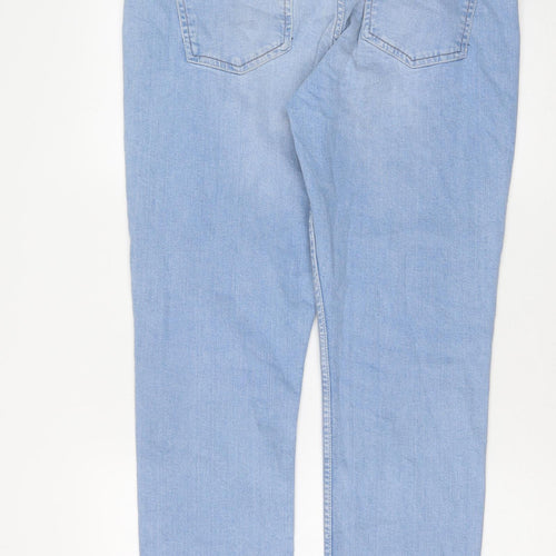 Denim & Co. Mens Blue Cotton Straight Jeans Size 36 in L30 in Regular Button