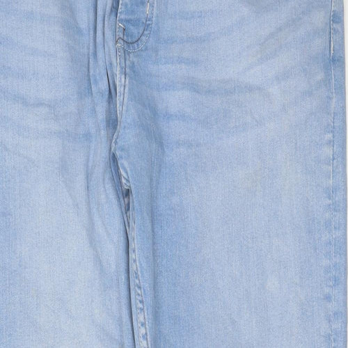 Denim & Co. Mens Blue Cotton Straight Jeans Size 36 in L30 in Regular Button