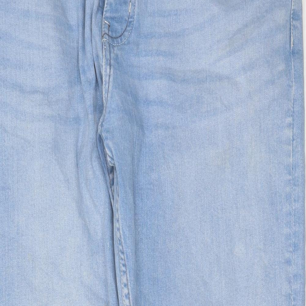 Denim & Co. Mens Blue Cotton Straight Jeans Size 36 in L30 in Regular Button