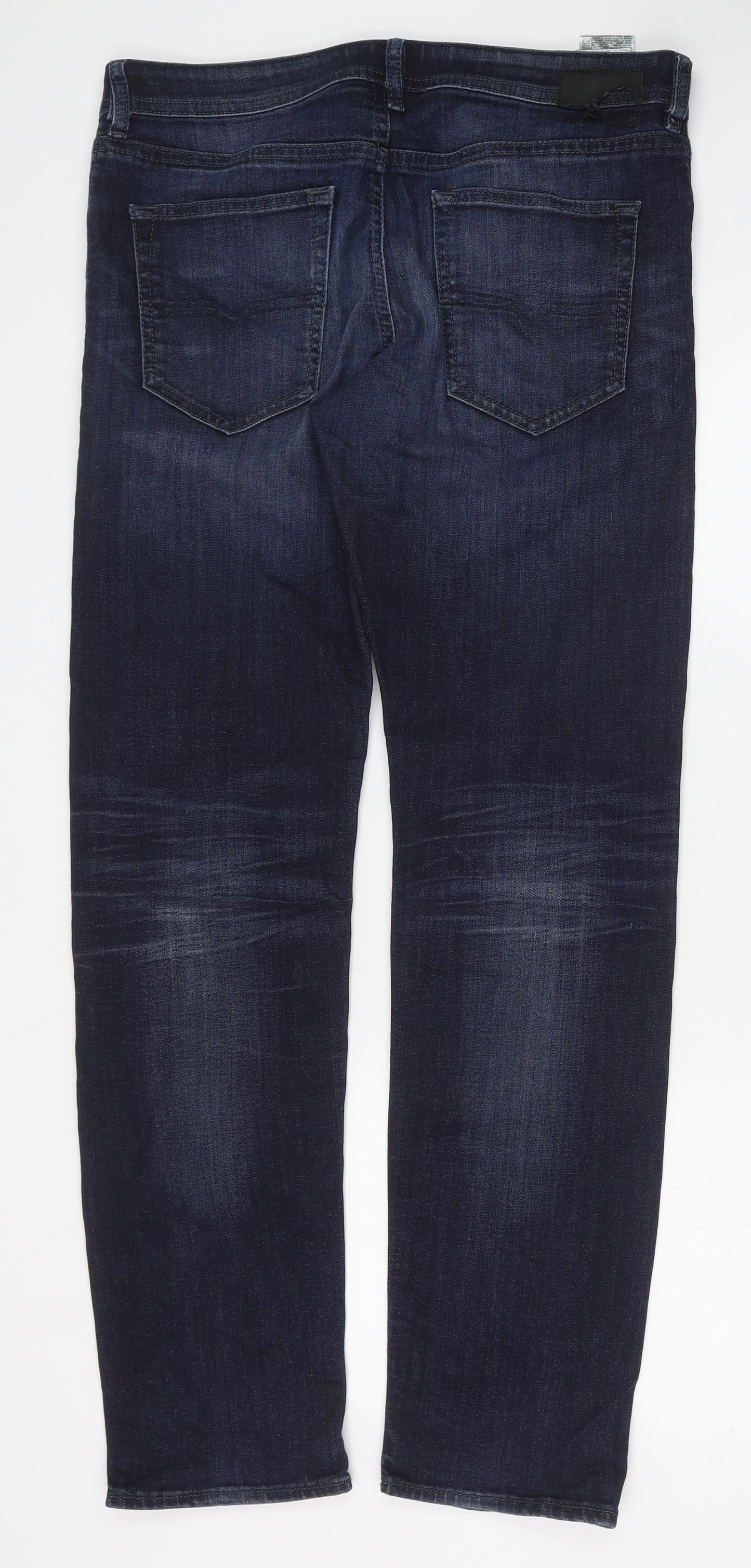 Diesel Mens Blue Cotton Straight Jeans Size 34 in L32 in Regular Button