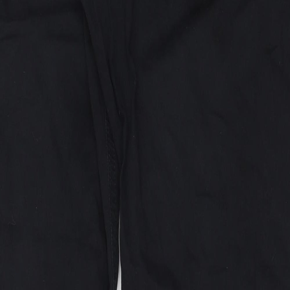 Marks and Spencer Mens Blue Cotton Chino Trousers Size 36 in L31 in Regular Button