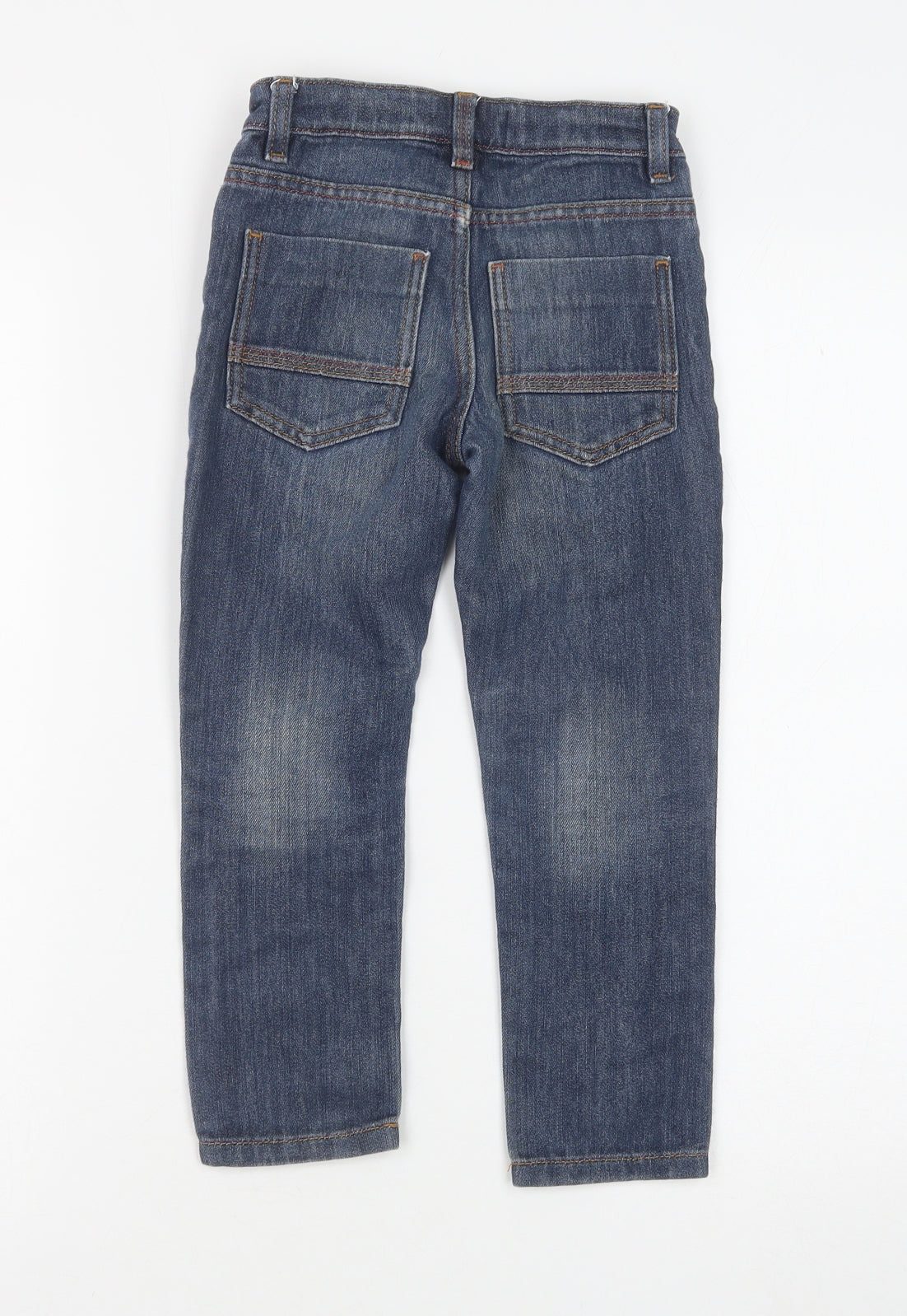NEXT Boys Blue Cotton Skinny Jeans Size 6 Years Regular Button