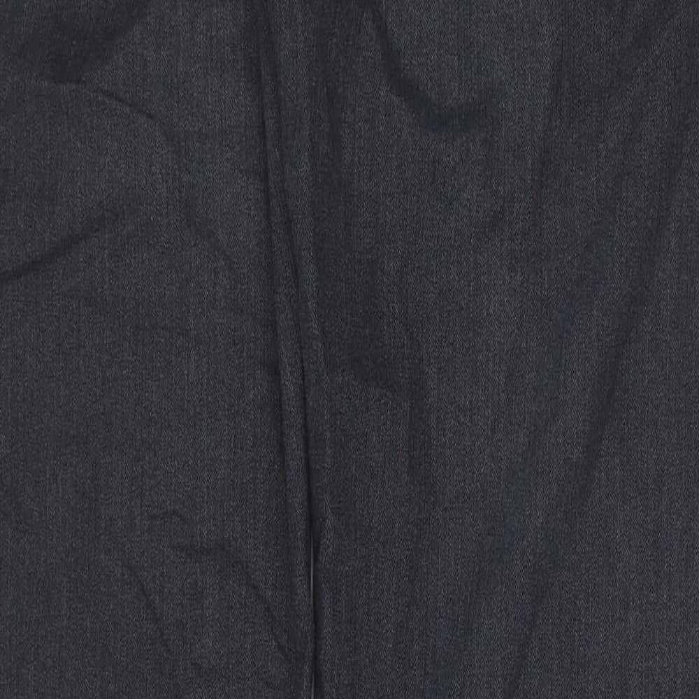 HUGO BOSS Mens Grey Cotton Straight Jeans Size 36 in Regular Button