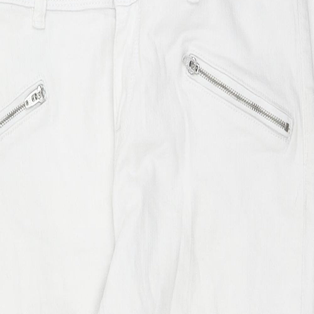 Superdry Womens White Cotton Skinny Jeans Size 31 in L30 in Regular Button