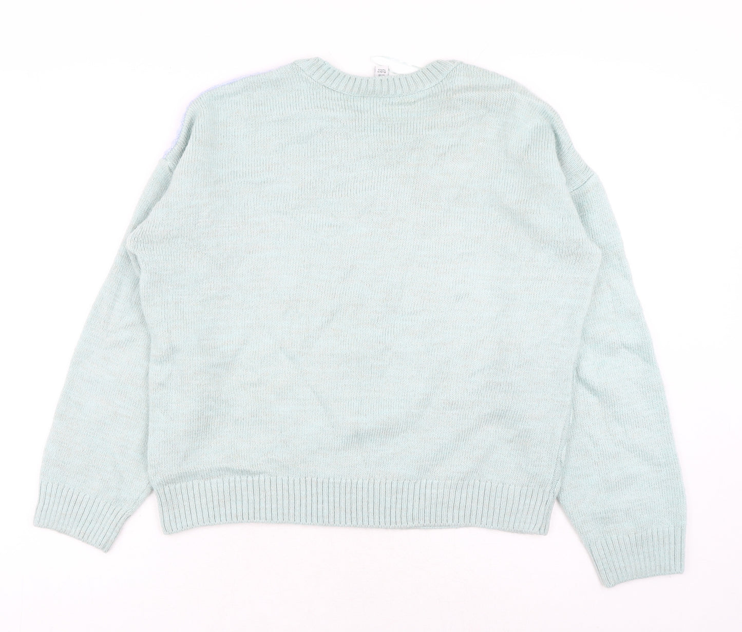 M&Co Womens Multicoloured Round Neck Acrylic Pullover Jumper Size 14