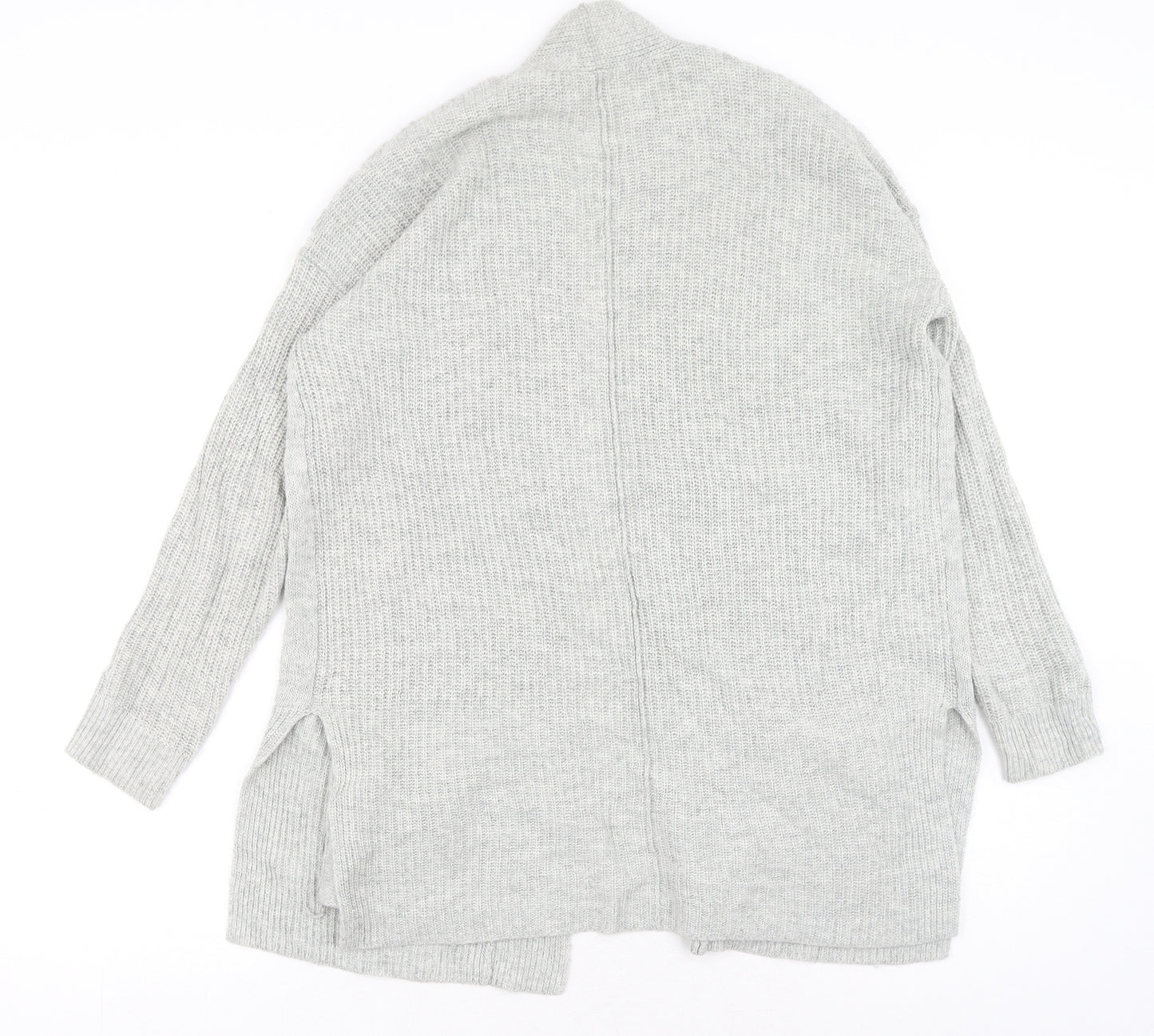 LOFT Womens Grey V-Neck Viscose Cardigan Jumper Size XS