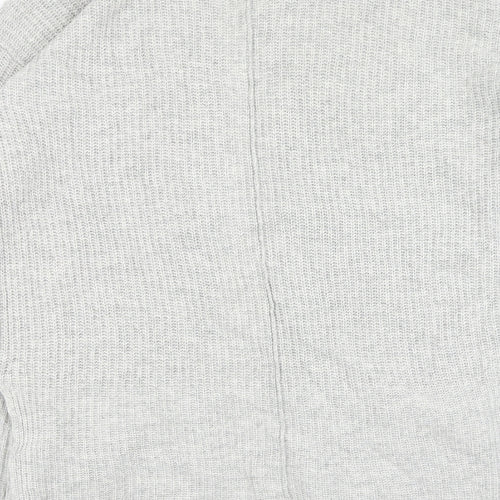 LOFT Womens Grey V-Neck Viscose Cardigan Jumper Size XS