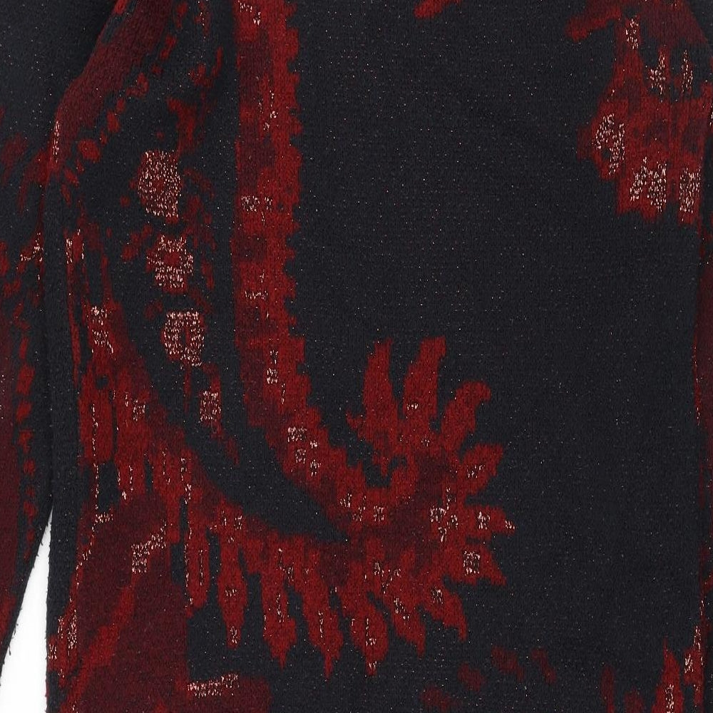 Principles Womens Red Paisley Jacket Coatigan Size 10