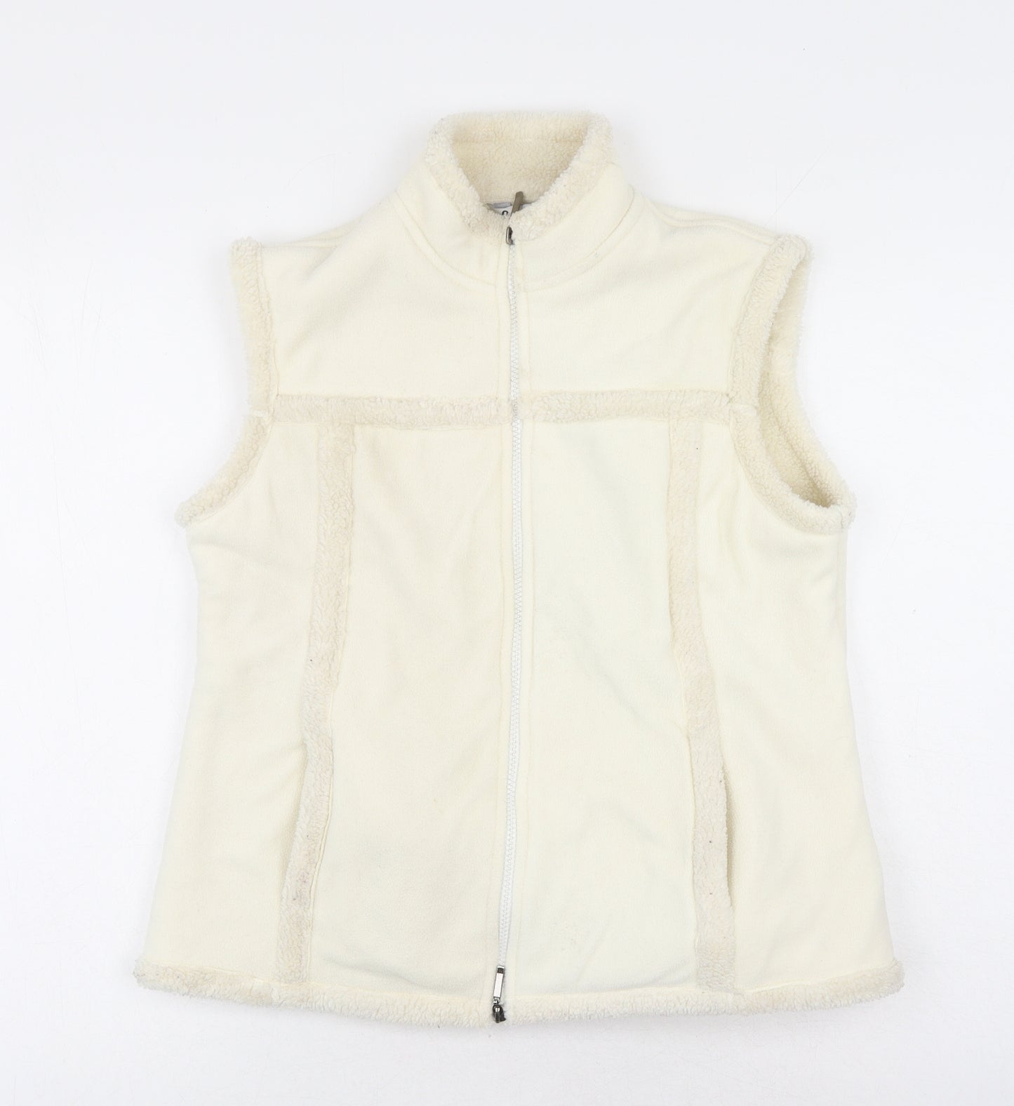 Xinlai Womens Ivory Gilet Waistcoat Size L Zip