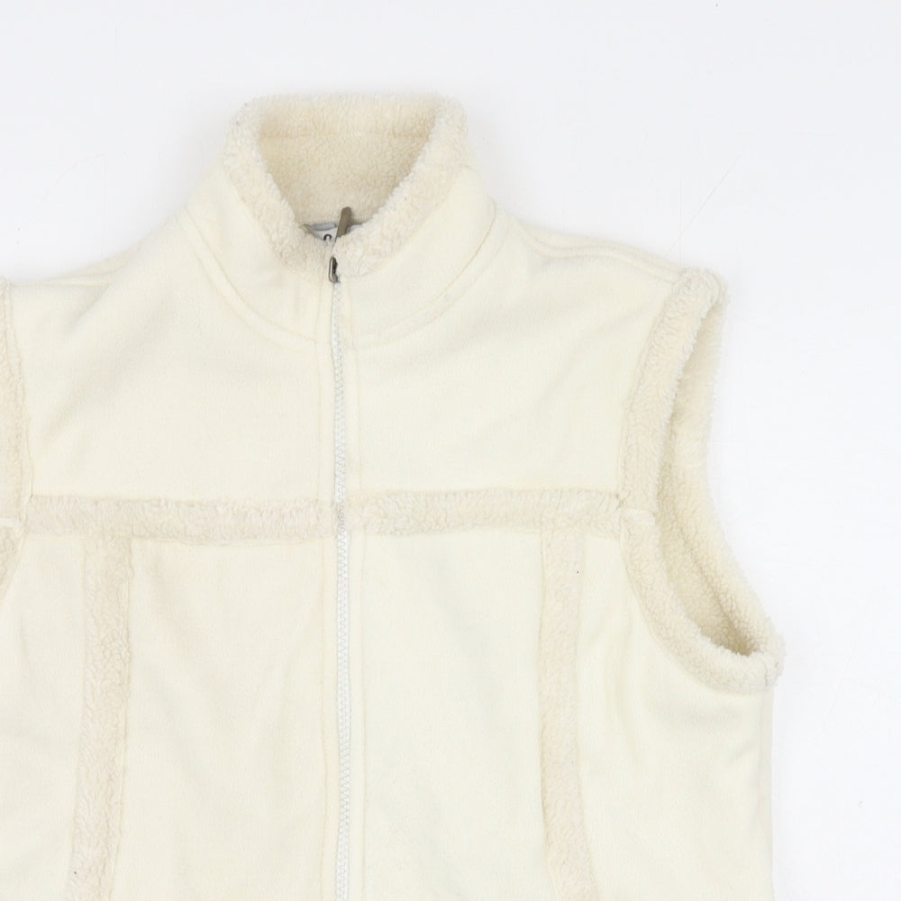 Xinlai Womens Ivory Gilet Waistcoat Size L Zip