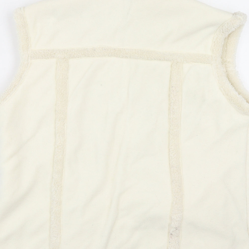 Xinlai Womens Ivory Gilet Waistcoat Size L Zip
