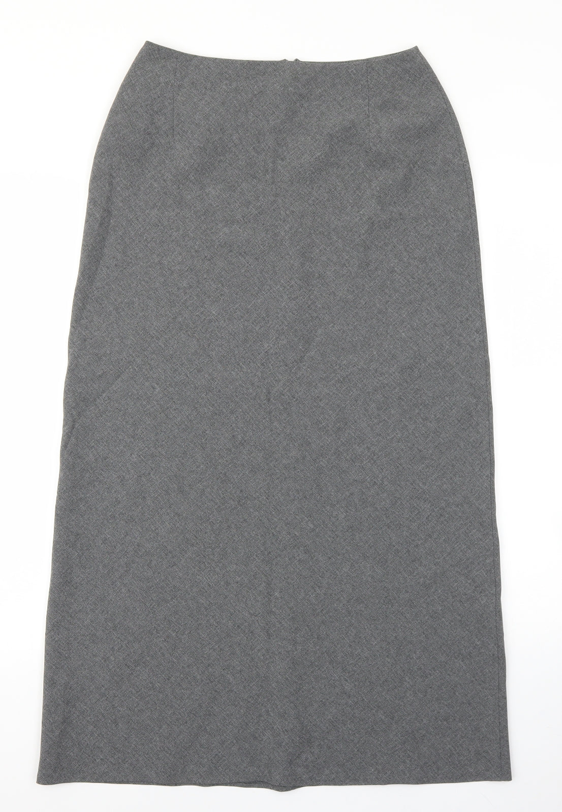 essence Womens Grey Polyester A-Line Skirt Size 12 Zip