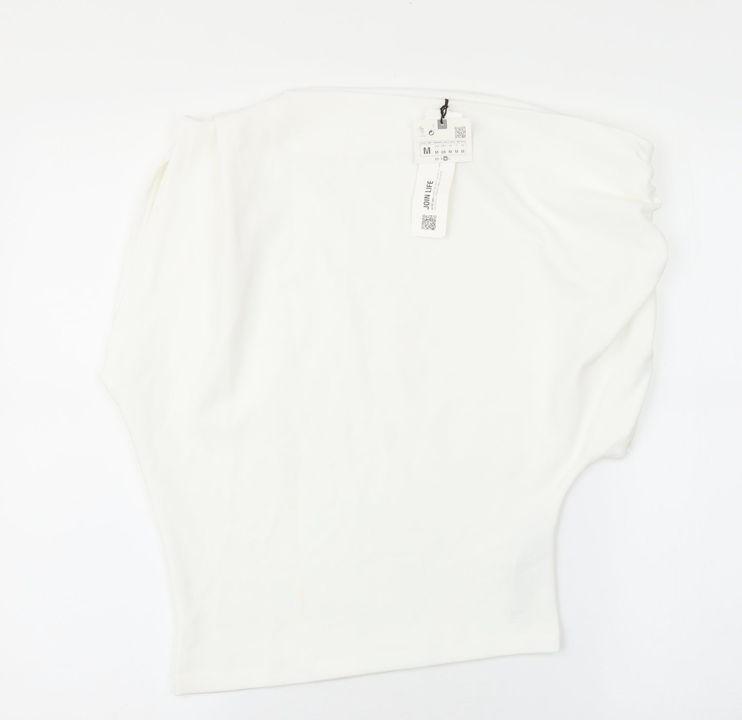Zara Womens White Polyester Basic Tank Size M Off the Shoulder