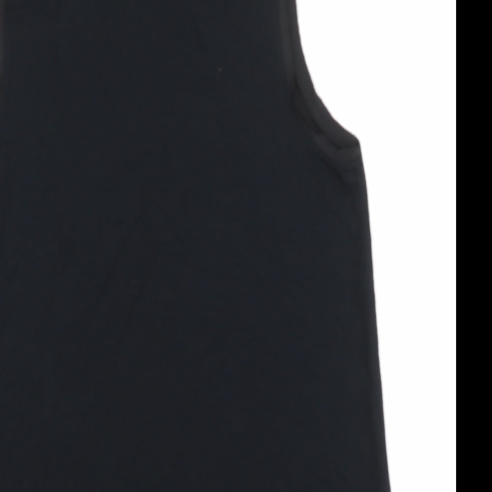 Marks and Spencer Womens Black Polyester Basic Tank Size 6 Boat Neck