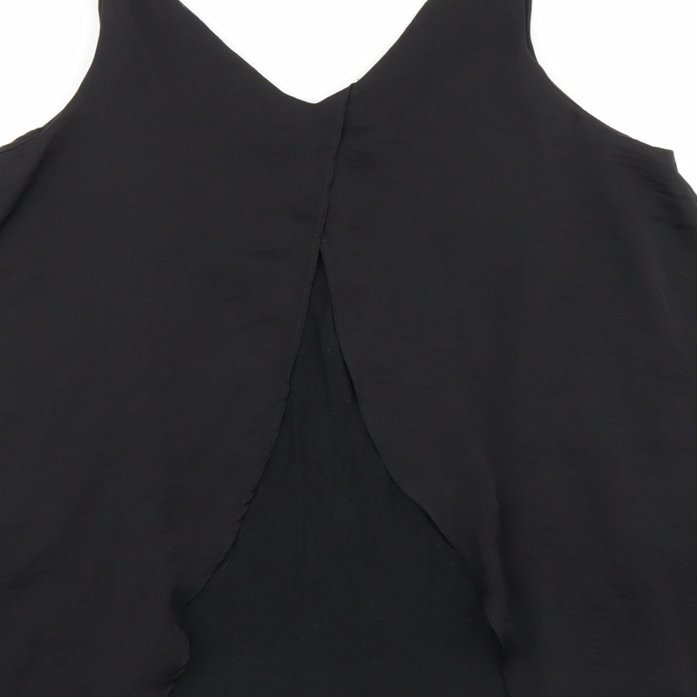 NEXT Womens Black Polyester Camisole Tank Size 12 V-Neck
