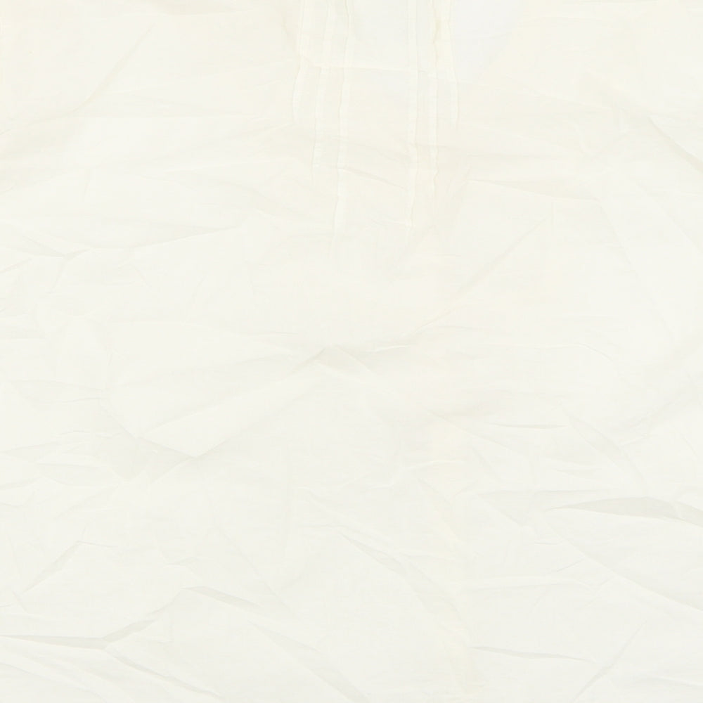 Fat Face Womens Ivory 100% Cotton Basic Button-Up Size 16 V-Neck