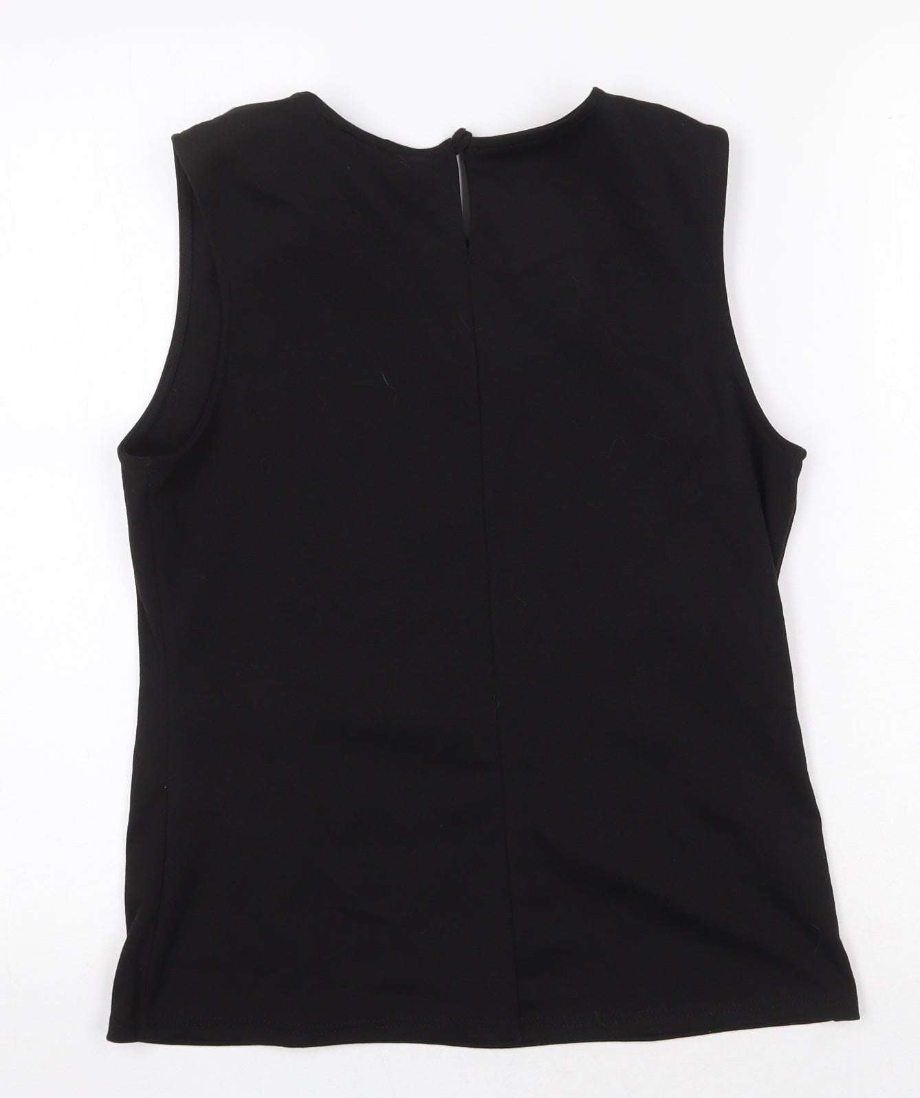 Internacionale Womens Black Polyester Basic Tank Size 14 Round Neck