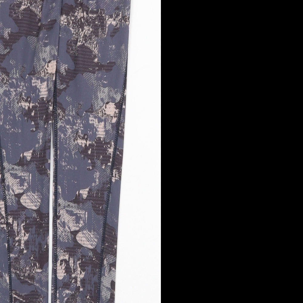 H&M Womens Multicoloured Camouflage Polyester Sweatpants Leggings Size S Regular Pullover