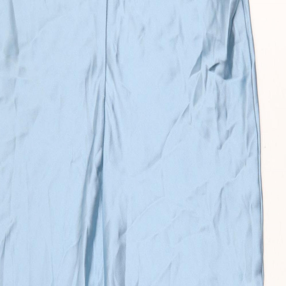 Zara Womens Blue Polyester A-Line Size 2XL Round Neck Zip