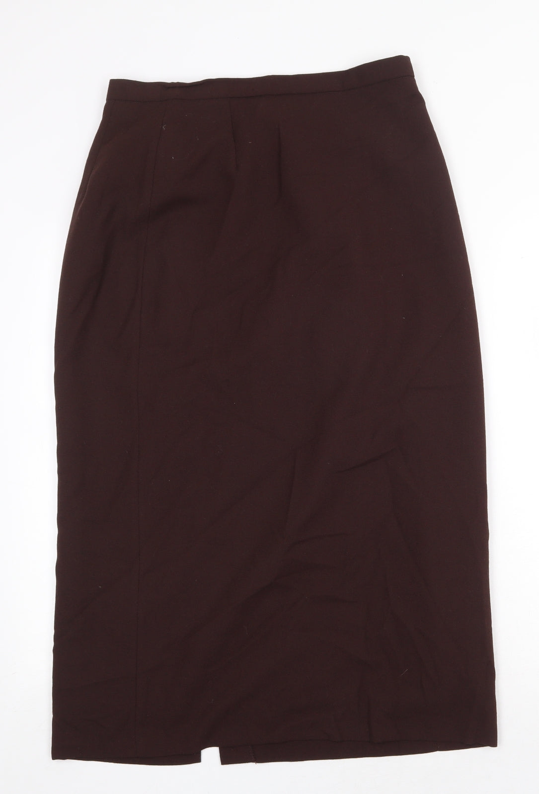 Katy Baker Womens Brown Polyester Straight & Pencil Skirt Size 16 Zip