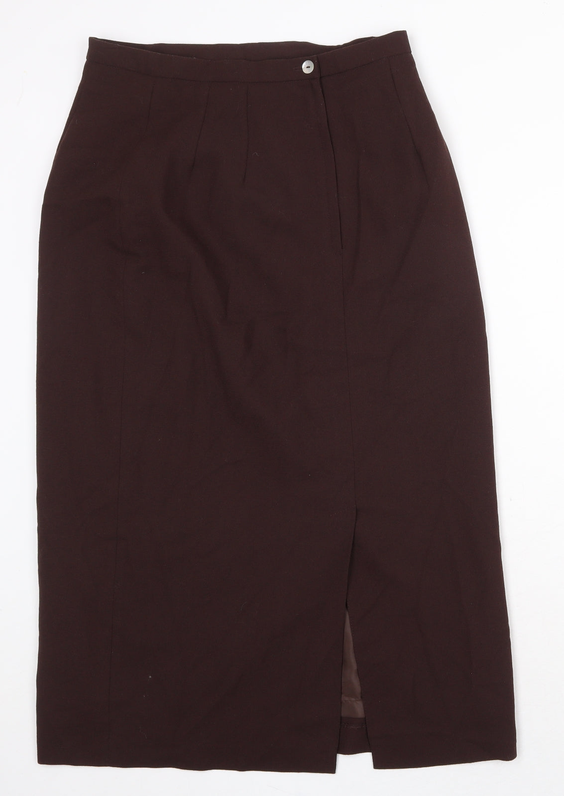 Katy Baker Womens Brown Polyester Straight & Pencil Skirt Size 16 Zip