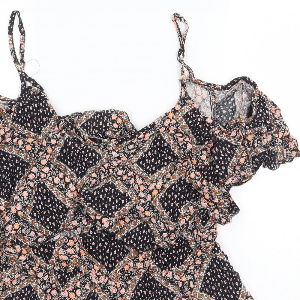 Atmosphere Womens Multicoloured Herringbone Viscose Playsuit One-Piece Size 20 Pullover